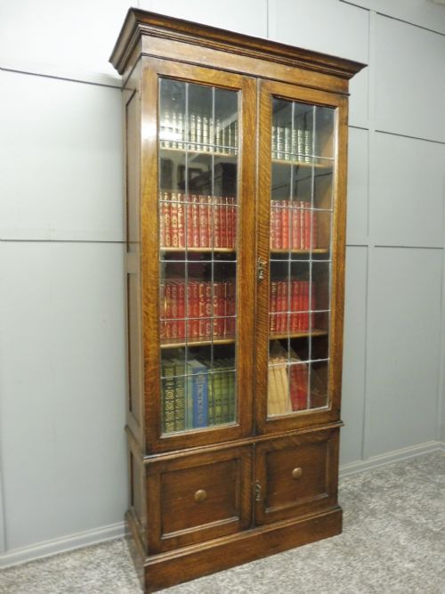 Tall Oak Bookcase Circa 1920