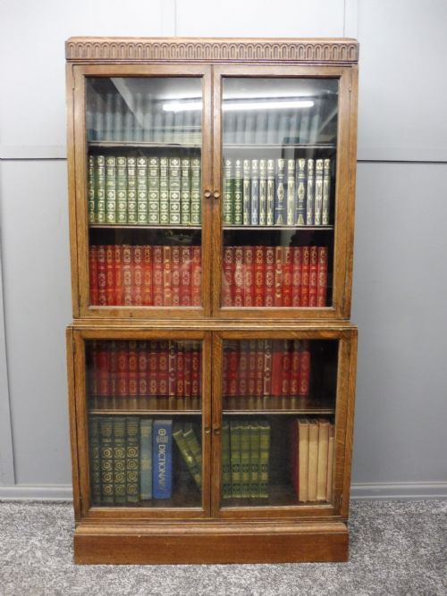 Oak 2 Section Stacking Bookcase