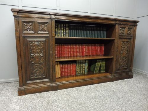 19th Century Carved Oak Bookcase
