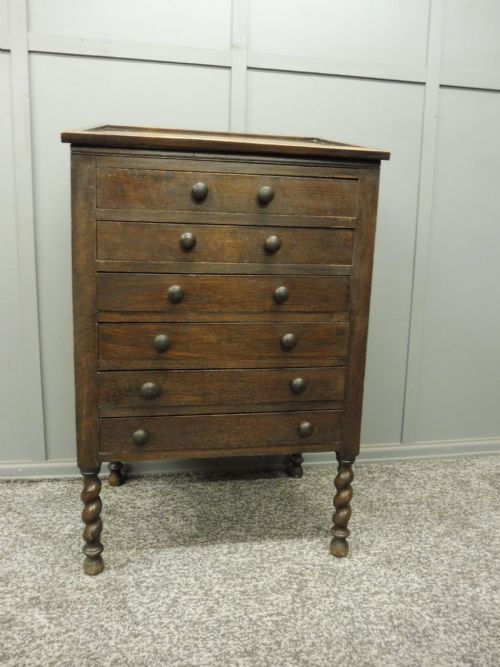 Glass Topped Oak Collectors Cabinet