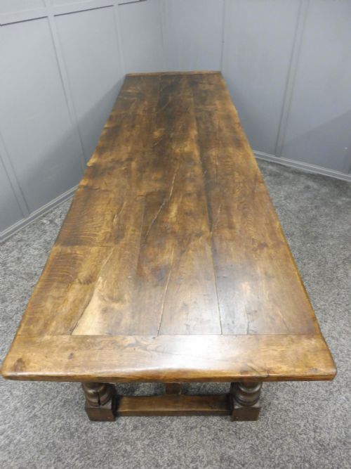 Large Oak Refectory Table