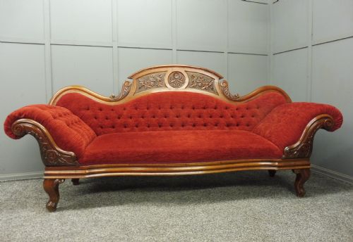 Victorian Period Scroll End Sofa