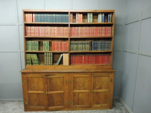 Antique Oak School Bookcase Circa 1900
