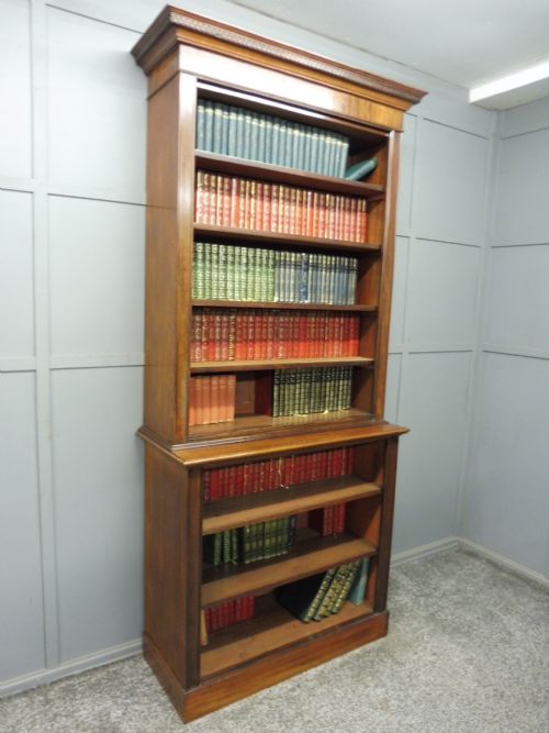 Victorian Mahogany Open Bookcase