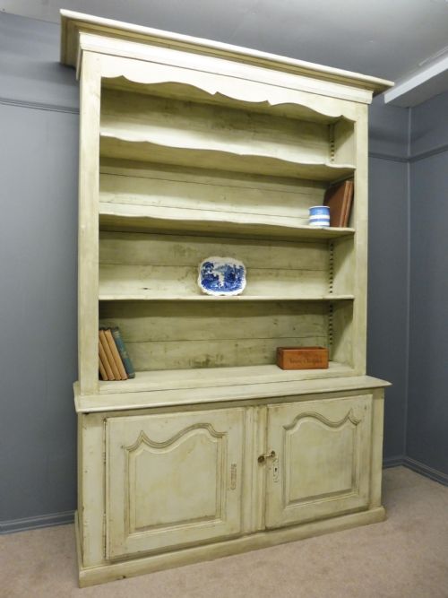 Large Rustic Painted French Bookcase
