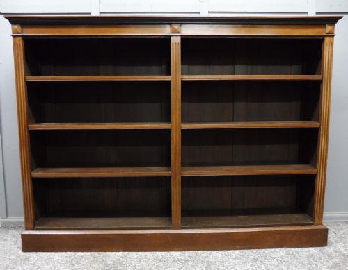 Edwardian Mahogany Open Bookcase