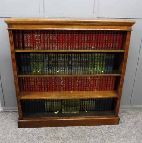 Victorian Golden Oak Open Bookcase