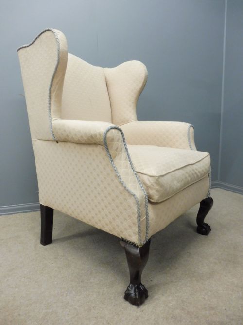 Late 19th Century Armchair with Ball and Claw Feet