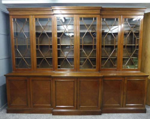 Very Large Mahogany Georgian Style University Bookcase