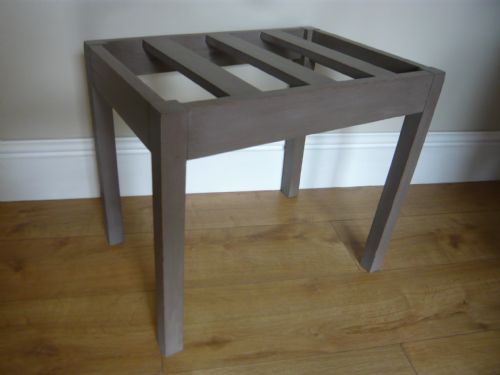 Oak Painted French Luggage Suitcase Stand C 1920