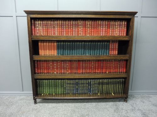 Edwardian Oak Open Bookcase