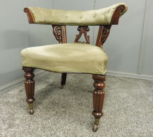 Mid 19th Century Victorian Period Mahogany Desk Chair