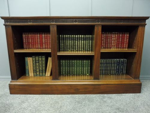 Edwardian Mahogany Low Open Bookcase