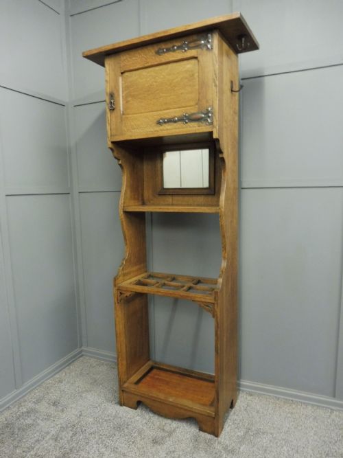 Oak Arts and Crafts Hallstand