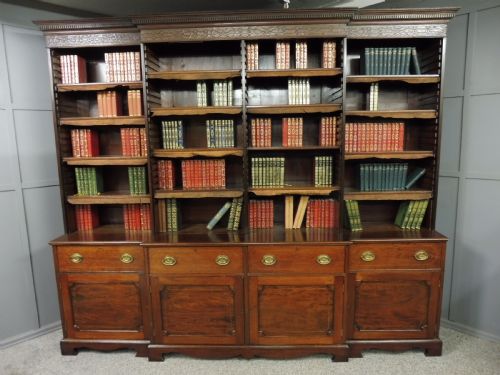 Rare Large Georgian Campaign Bookcase