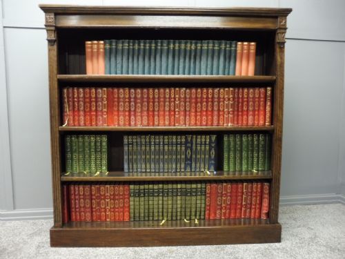 Edwardian Oak Open Bookcase