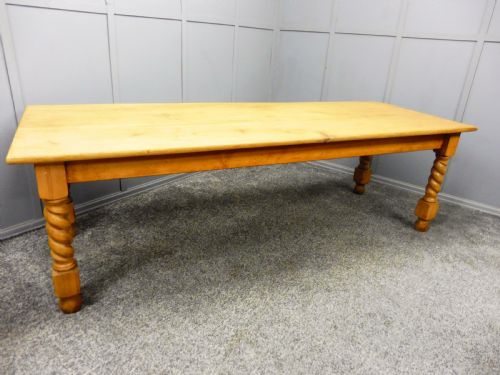 Large Antique Pine Farmhouse Table