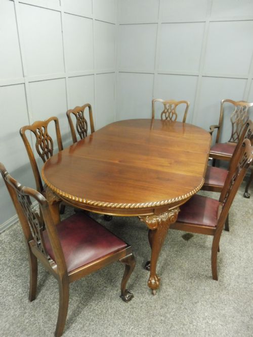fig 1. EDWARDIAN MAHOGANY TABLE AND CHAIRS