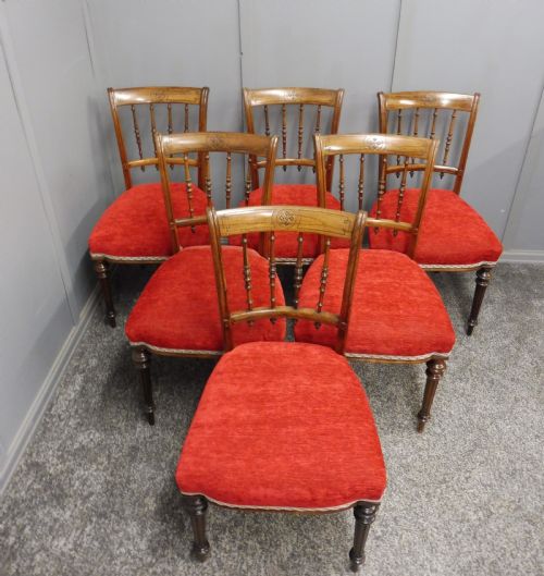 Set of Six Scottish Rosewood Dining Chairs