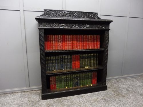 Dark Oak Victorian Bookcase