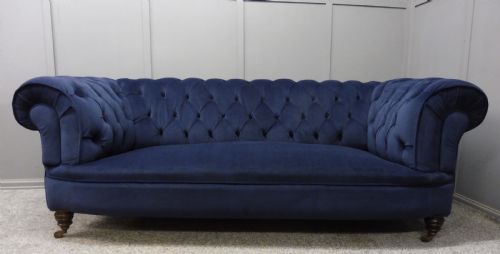 Newly Upholstered Victorian Chesterfield Sofa