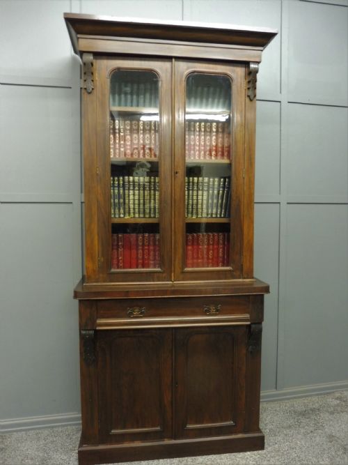 Slim Neat Victorian Mahogany Bookcase