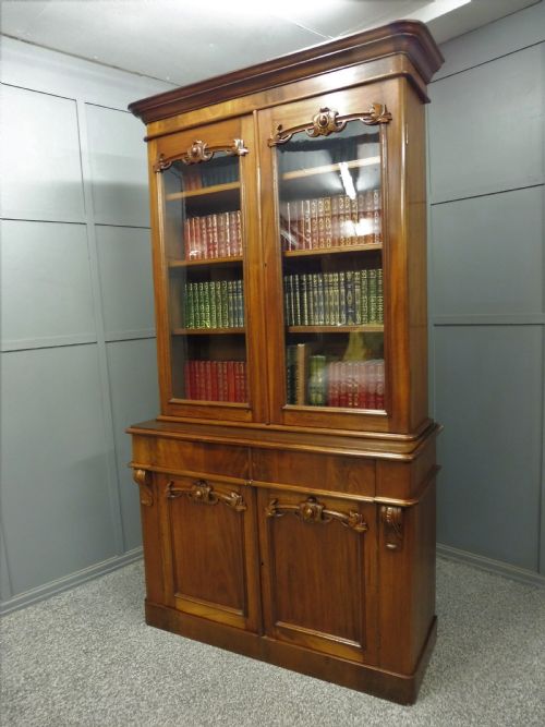 Good Victorian Mahogany Cabinet Bookcase