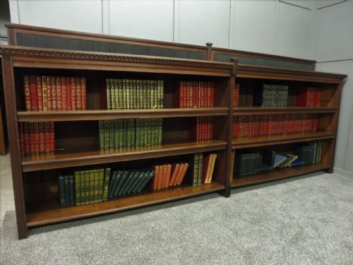 Large Victorian Walnut Bookcase