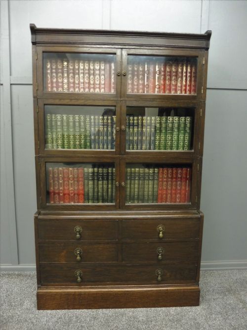 fig 1. OAK BARRISTERS BOOKCASE