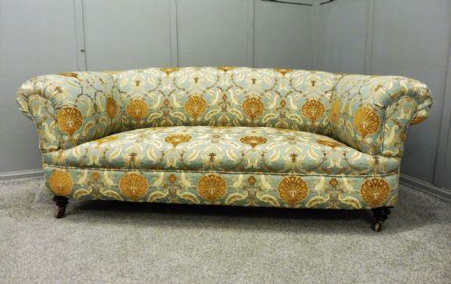 Newly Upholstered Victorian Chesterfield Sofa