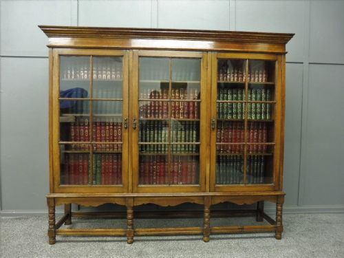 Oak 3 Door Bookcase Circa 1923