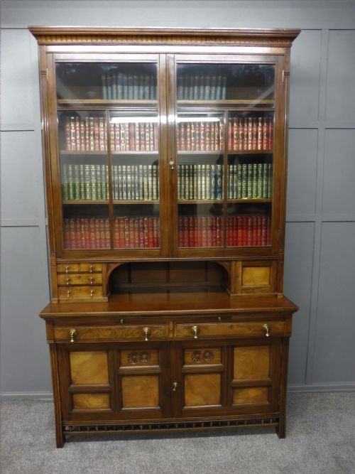 Superb Quality Walnut Arts and Crafts Bookcase