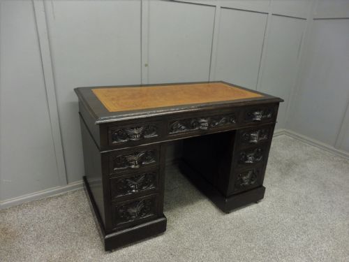 Dark Oak Victorian Green Man Desk