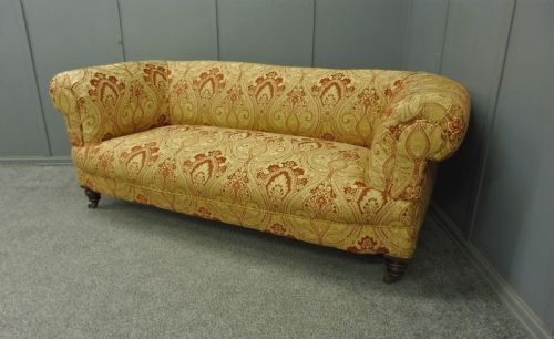 Newly Upholstered Victorian Chesterfield Sofa