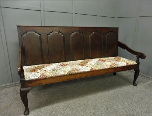 Georgian Oak 5 Panel Bench/hall Seat