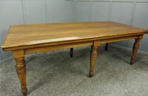 19th Century Oak School Dining Table