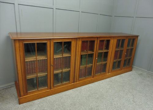 Long Low Victorian Mahogany Bookcase