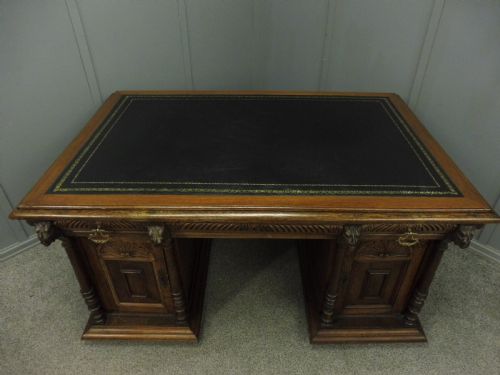 Victorian Green Man Partners Desk