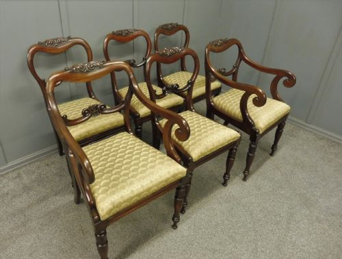fig 1. SET OF 6 WILLIAM IV DINING CHAIRS