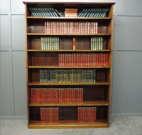 fig 1. LARGE EDWARDIAN MAHOGANY OPEN BOOKCASE