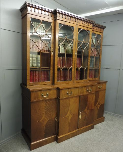 Edwardian Inlaid Mahogany Bookcase