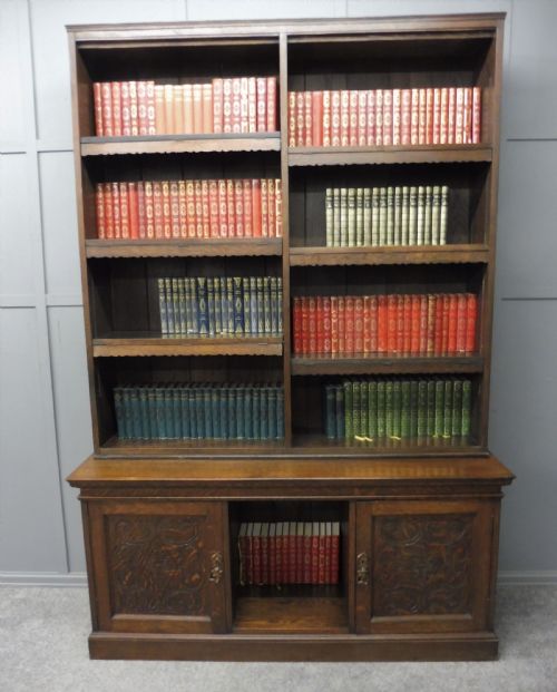 Rustic Edwardian Oak Bookcase