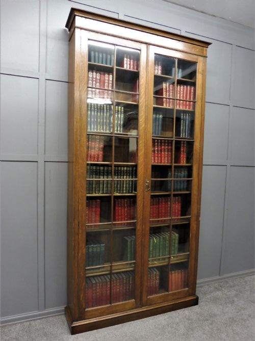 Tall Golden Oak Bookcase