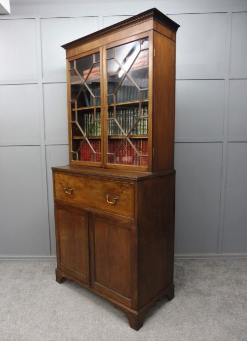 George 3rd Country Cottage Secretaire Bookcase
