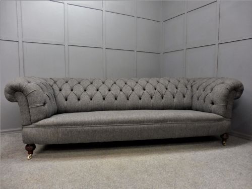 Very Large Original Victorian Chesterfield Sofa Fully Restored