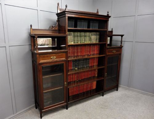 Large Victorian Rosewood Bookcase