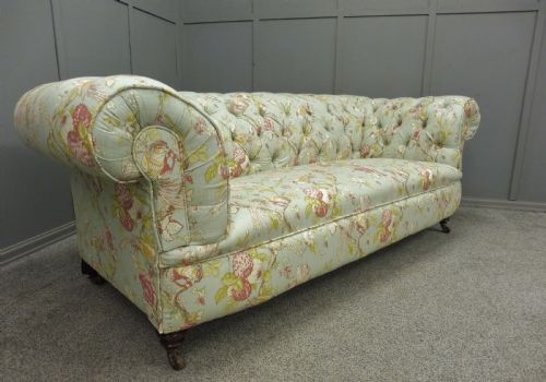 fig 1. FULLY RESTORED ANTIQUE CHESTERFIELD SOFA
