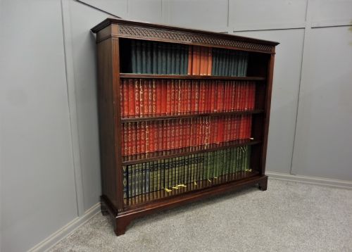 Edwardian Mahogany Open Bookcase