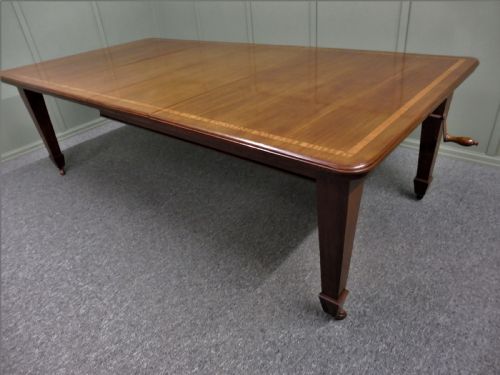 Walnut Inlaid Extending Dining Table Circa 1900