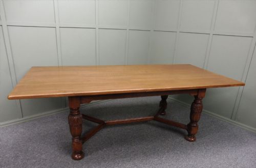 Large Oak Farmhouse Table Seats 8-10